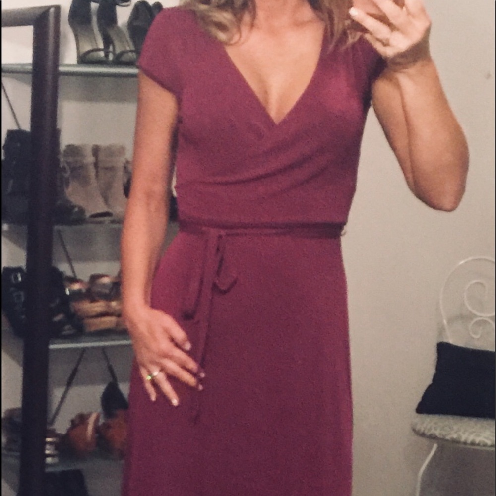 Loft raspberry dress size 4